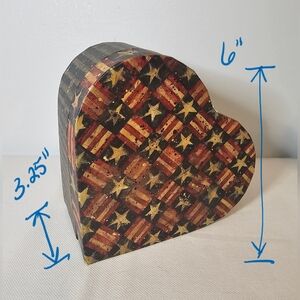 Americana Heart Box "Old Glory"